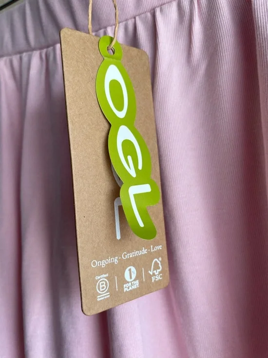 New OGL Women Pink Maxi Skirt Pockets Size Medium - Picture 4 of 7